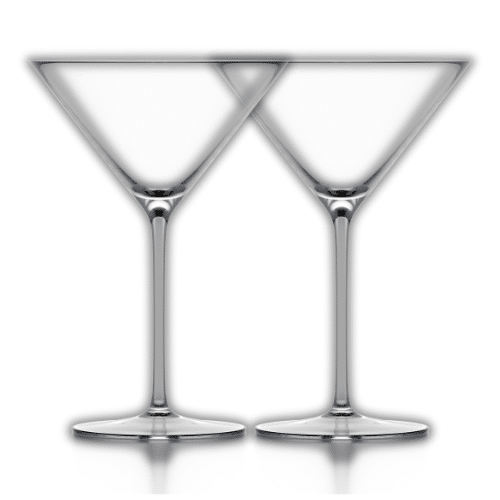 2 Martini Glasses